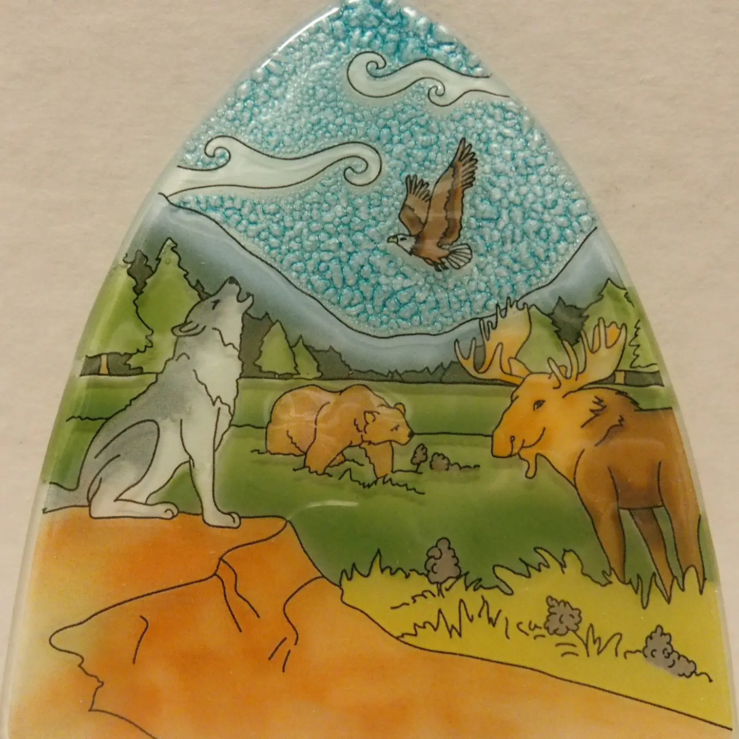 Animal Scene Glass Nightlight