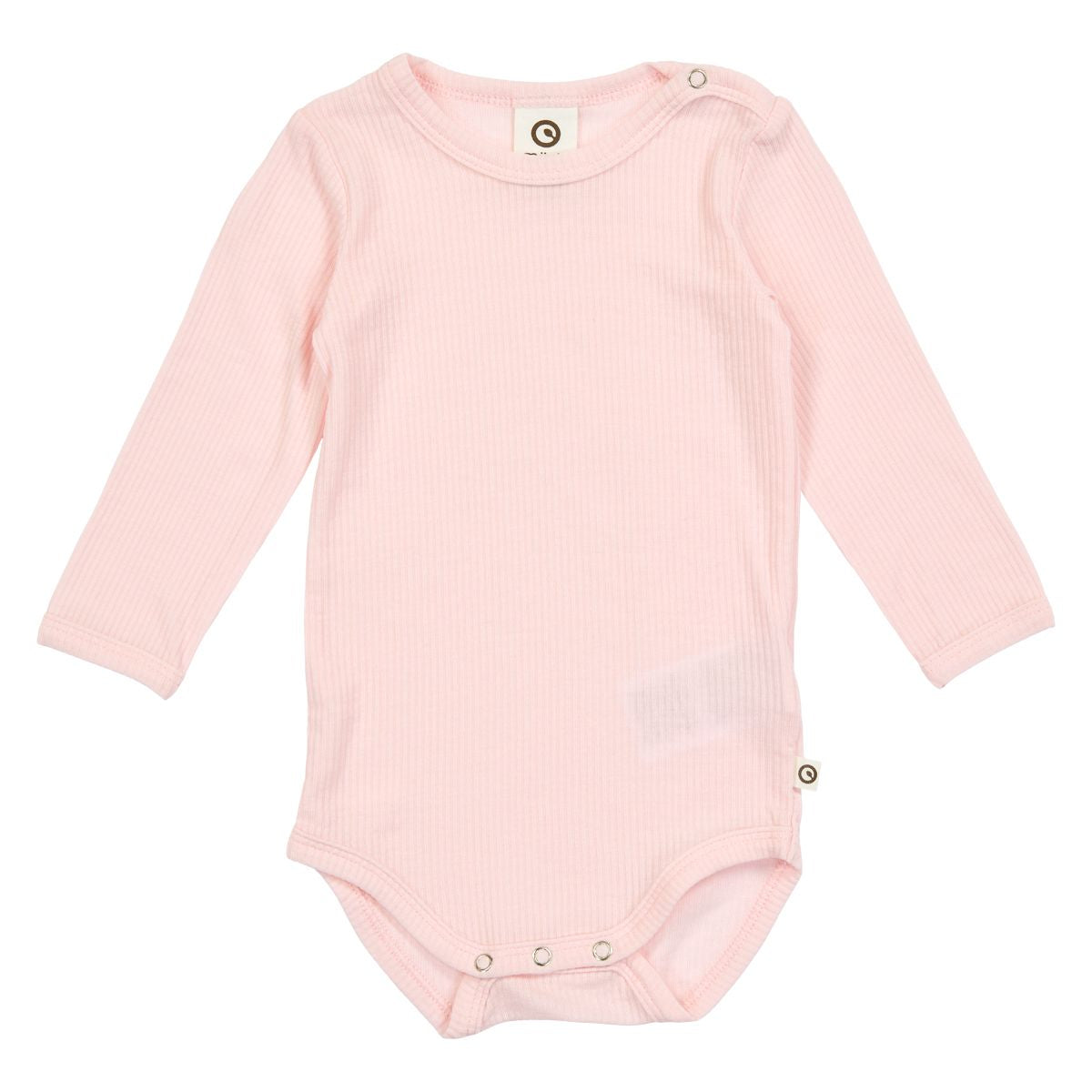 Baby Mellow Pink Ribbed Onesie