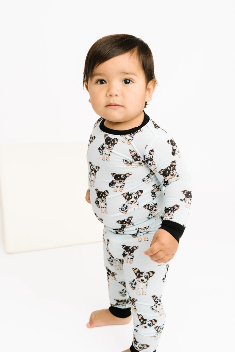 Kids Blue Heeler Dog Bamboo Pajamas