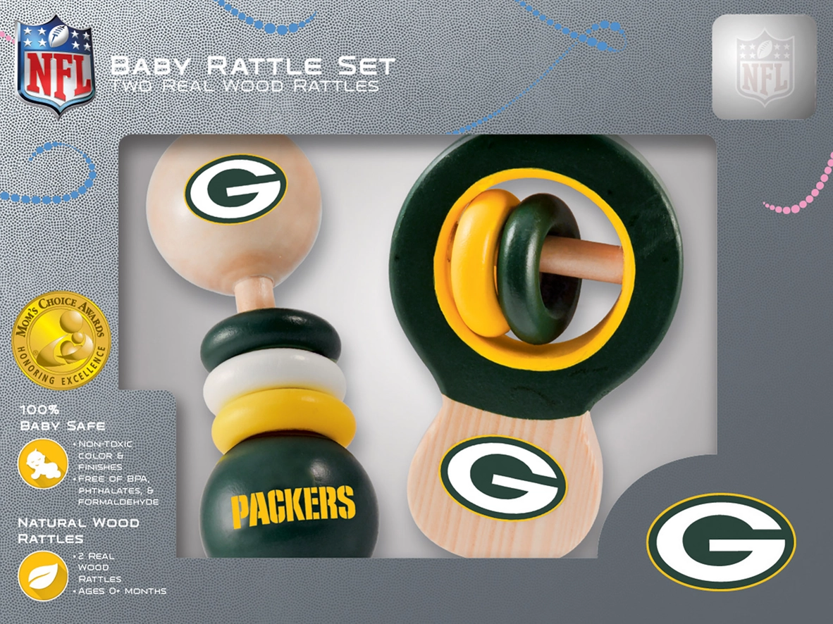 Green Bay Packers NFL Wood Rattle Pack