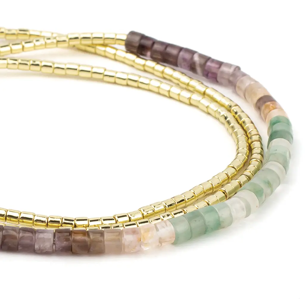 Twilight Ombre Stone Wrap Necklace/Bracelet