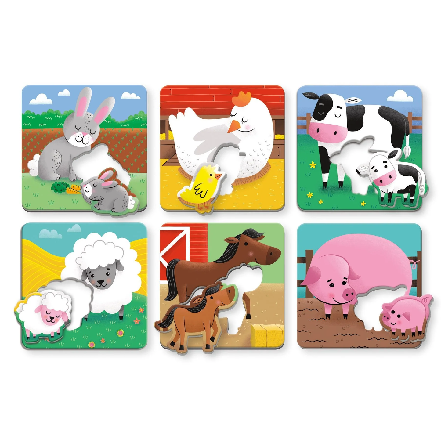 Farm Babies Match Up Puzzle