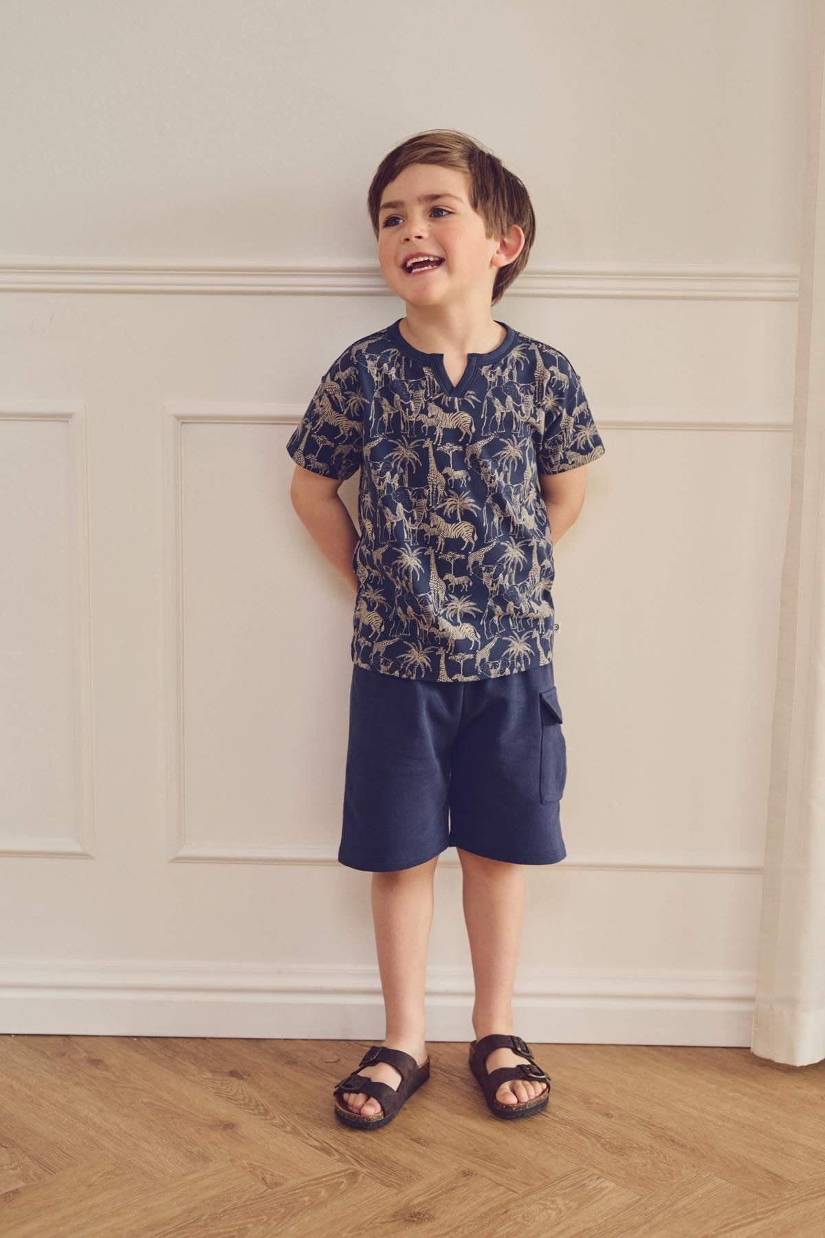 Boys Sweat Cargo Shorts