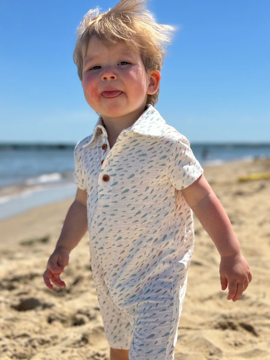 Baby Fish Drift Polo Romper