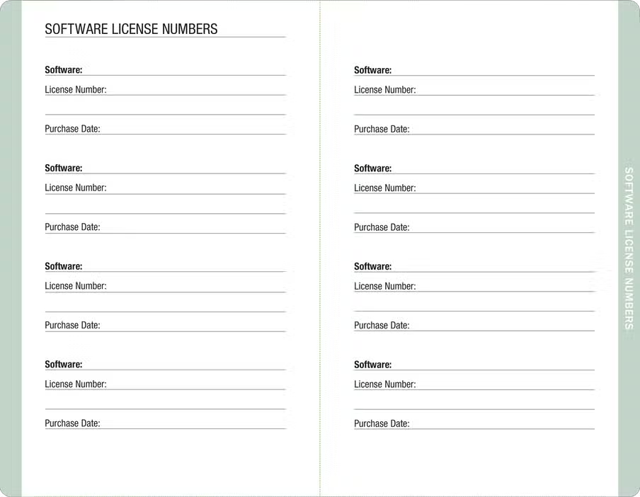 Eucalyptus Internet & Password Logbook