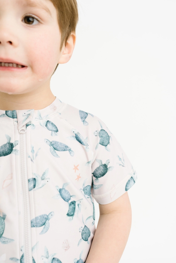 Sea Turtle Baby Swim Romper