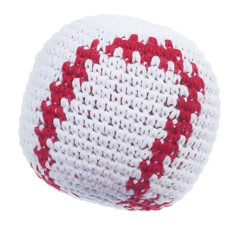 Crochet Baseball Hacky Sack