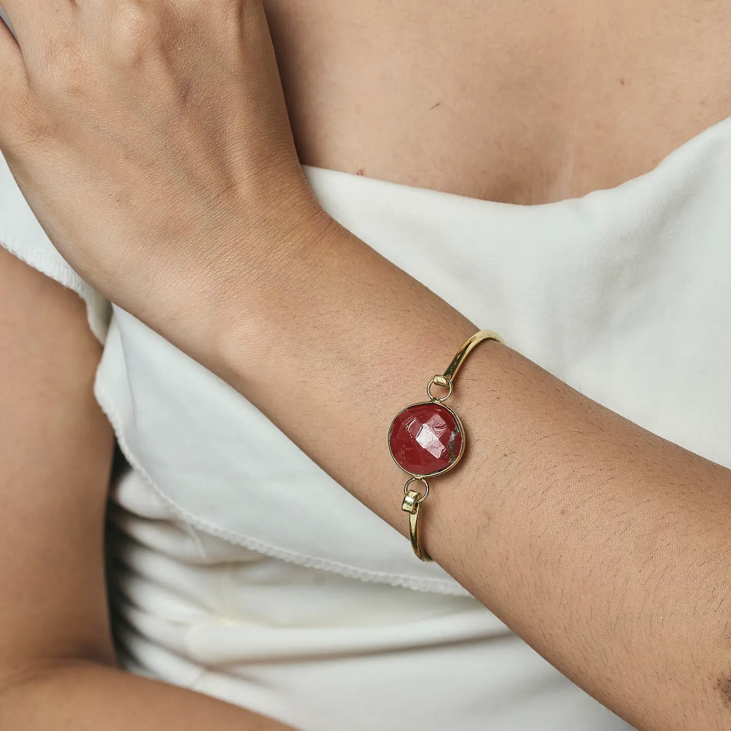 Semi-Precious Bangle Bracelet