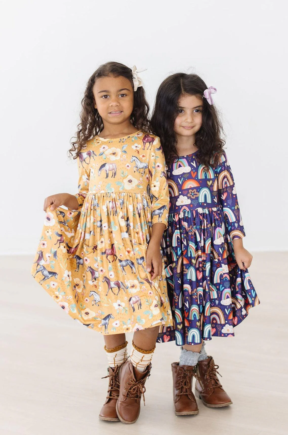 Girls Midnight Rainbow Twirl Dress