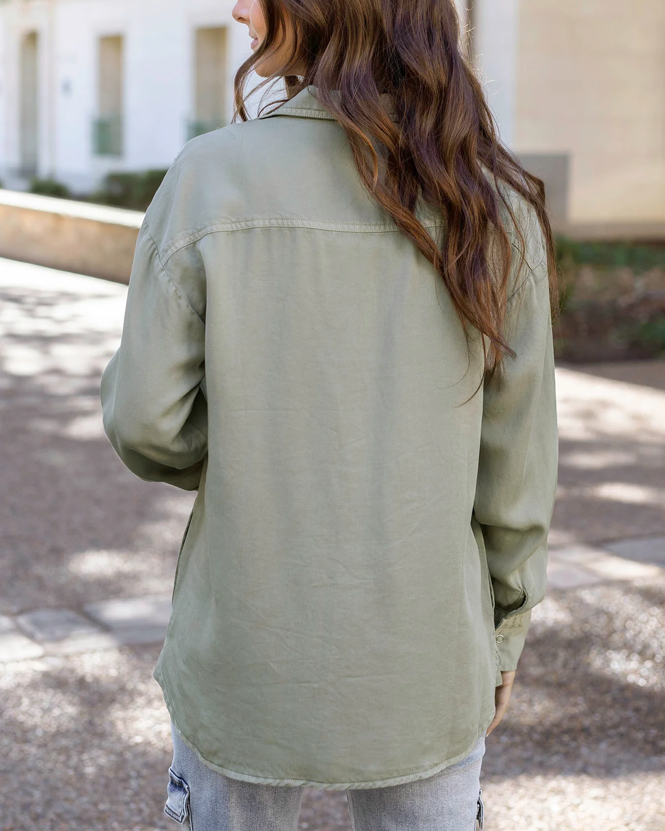 Tencel Utility Shirt Jacket