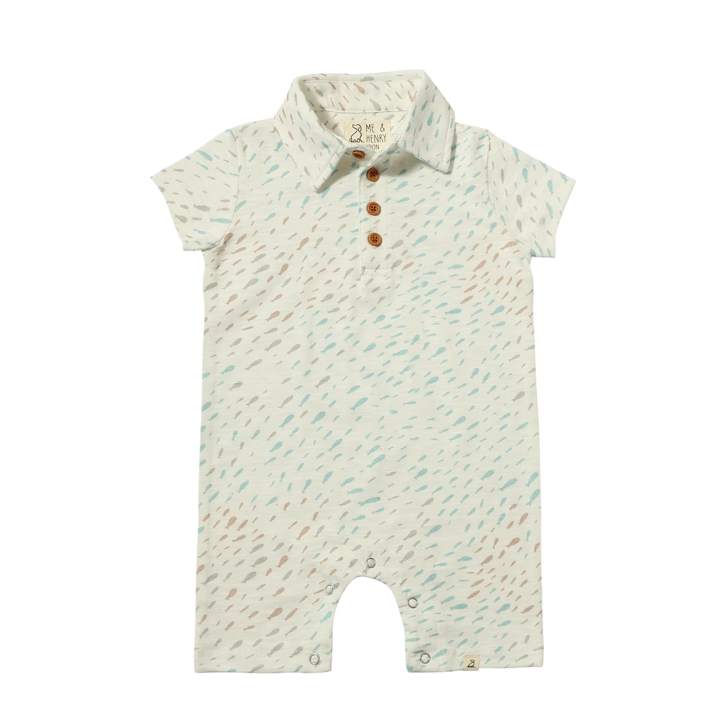Baby Fish Drift Polo Romper