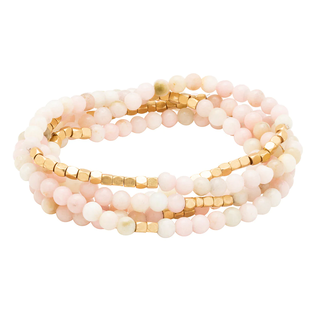 Stone Wrap Bracelet Pink Opal for Renewal