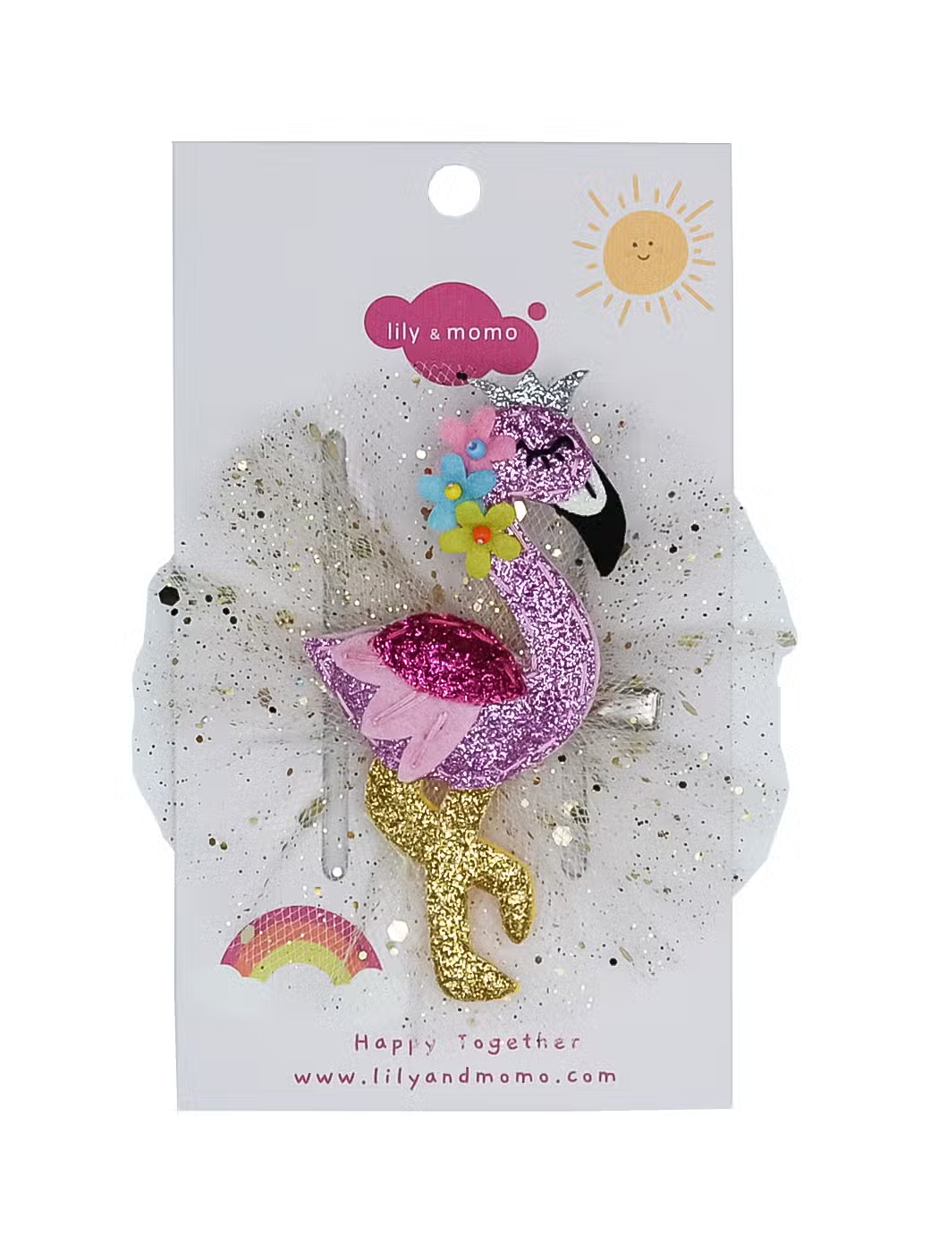 Tulle Flamingo Hair Clip