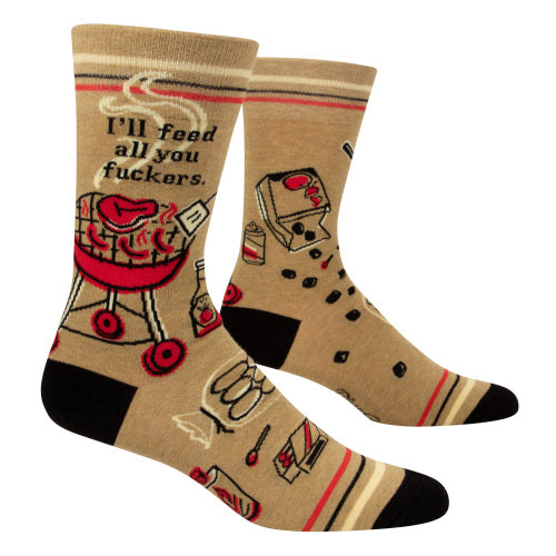Feed You F*ckers Mens Socks
