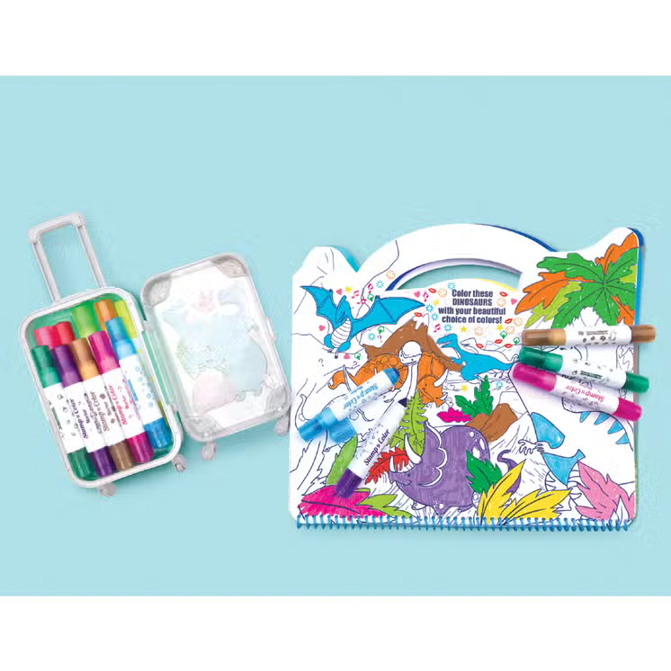 Stamp & Color Markers Dino