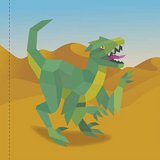 Paint by Stickers Kids Dinosaur