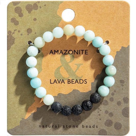 Amazonite Lava Bracelet