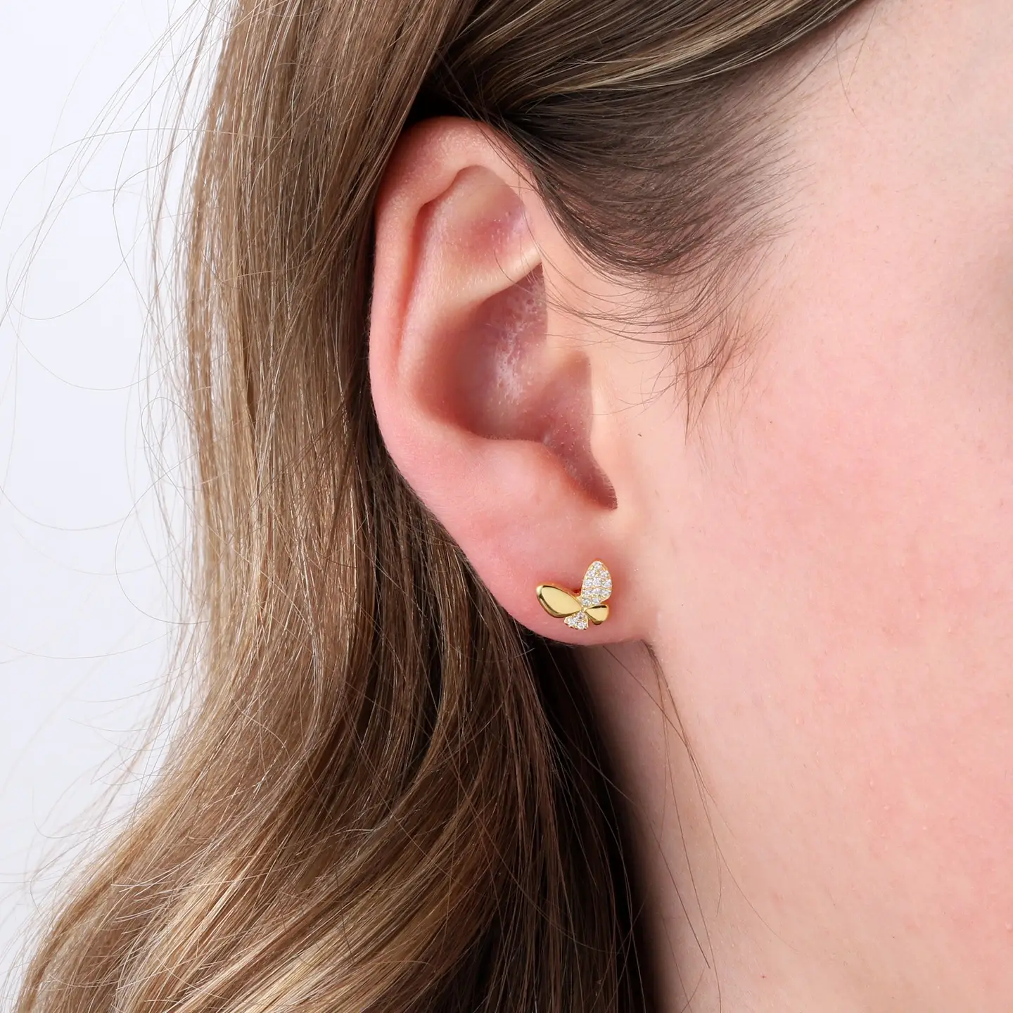 Plant Joy Crystal Butterfly Earrings