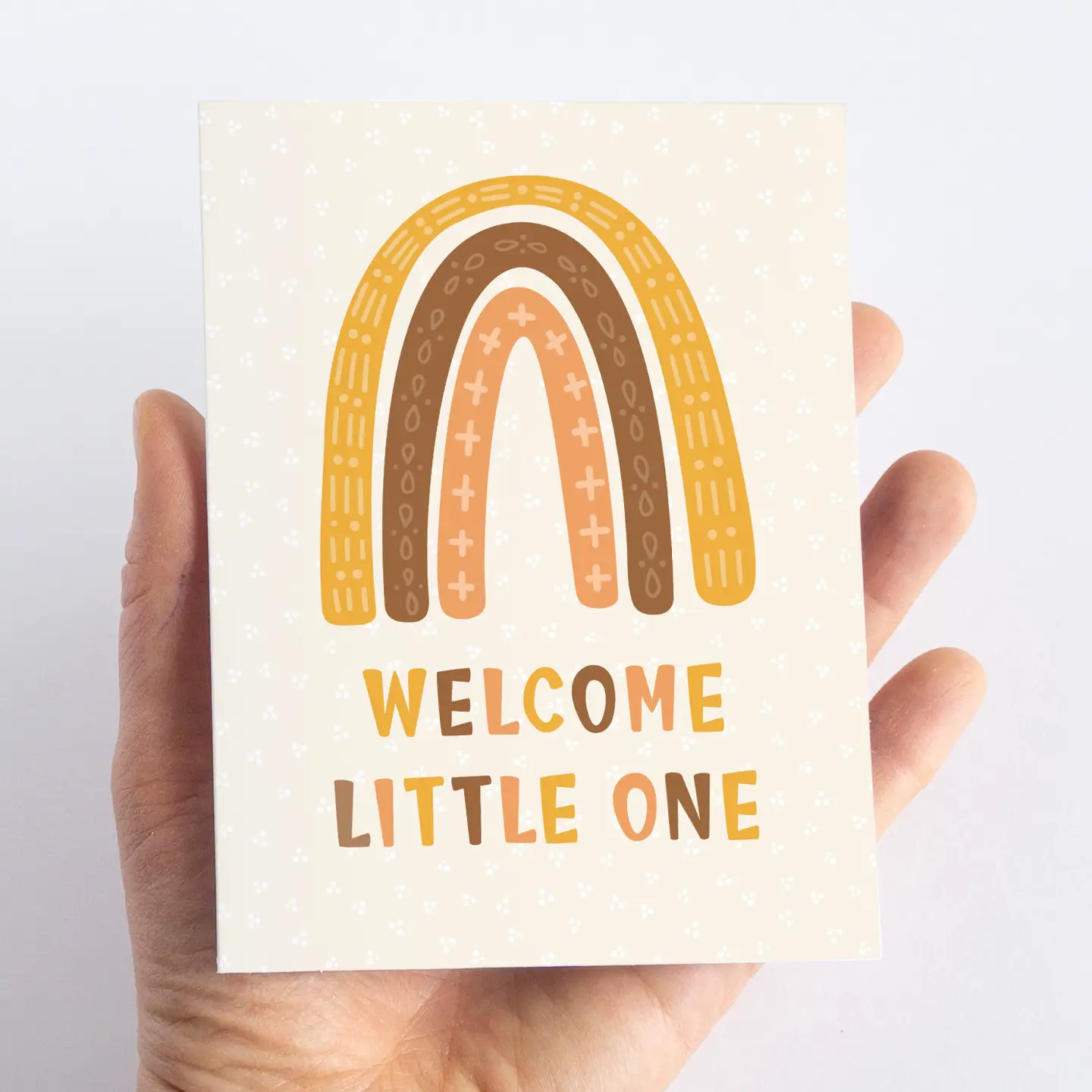 Welcome Little One Rainbow Card