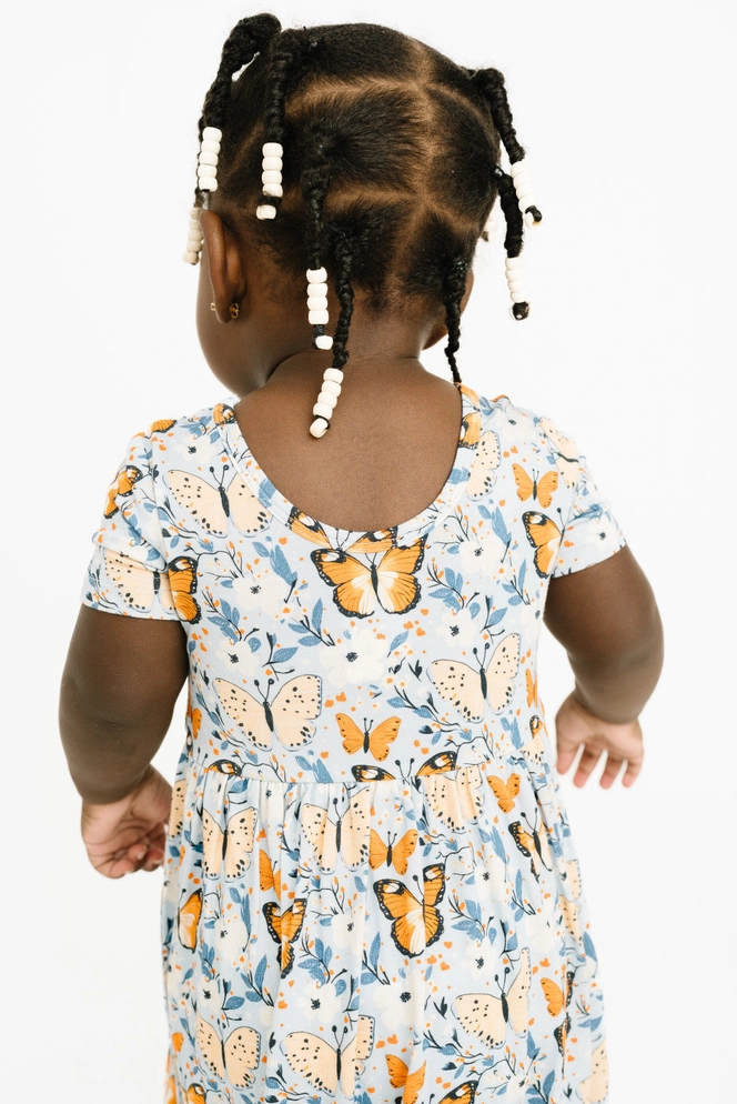 Girls Breezy Butterflies Bamboo Dress