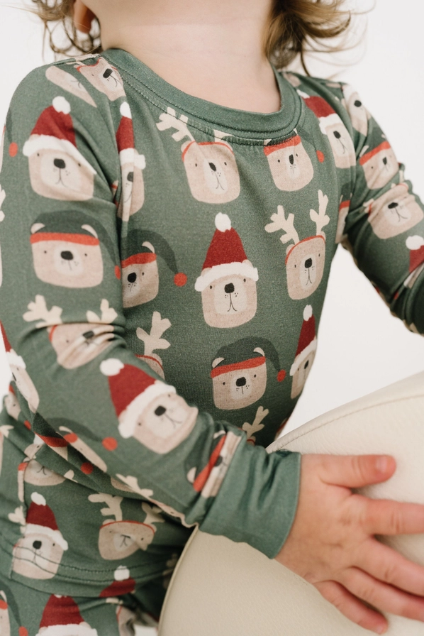 Kids Christmas Bears Bamboo Pajamas