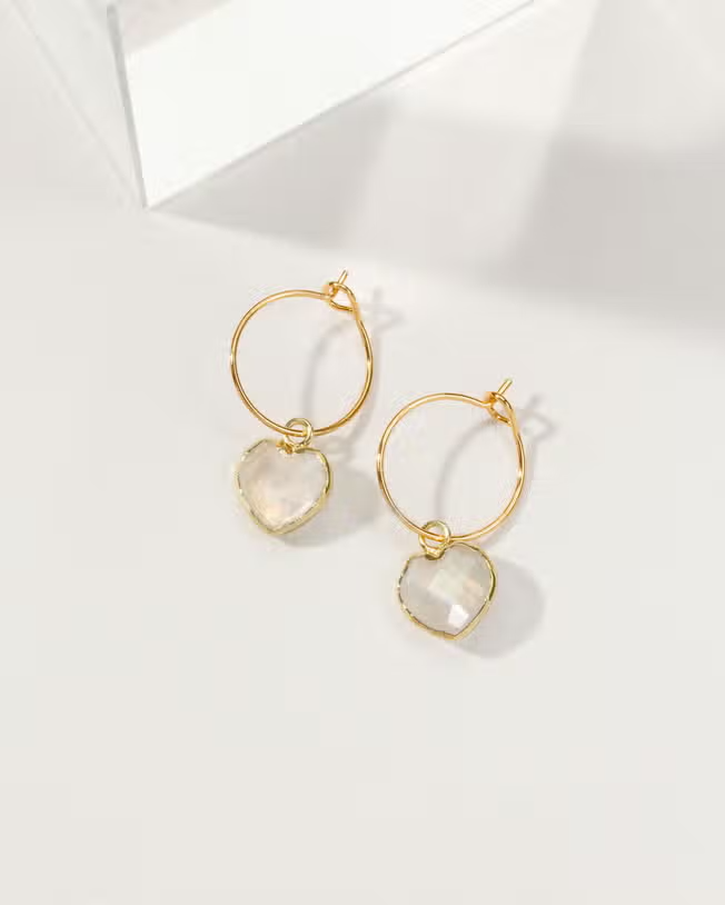 Conversation Heart Mini Hoop Earrings