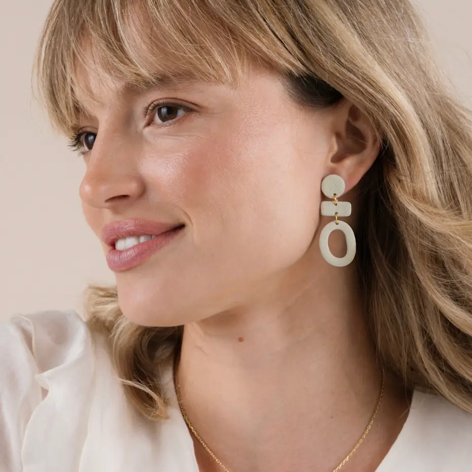 Three Tier Clay Earrings