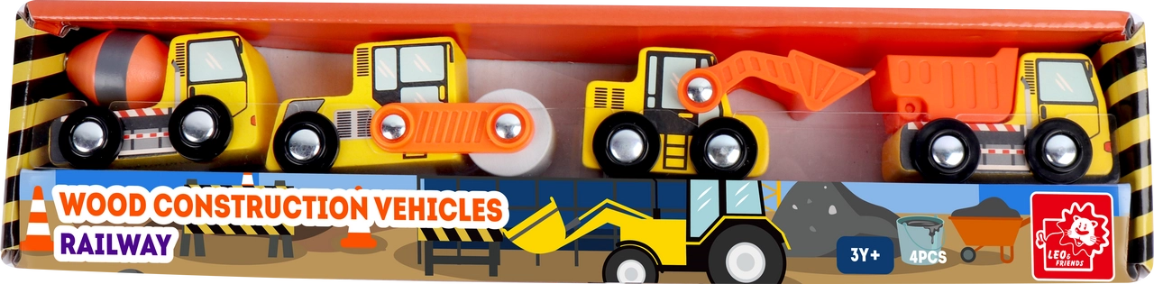 Wooden Construction Vehicles Set