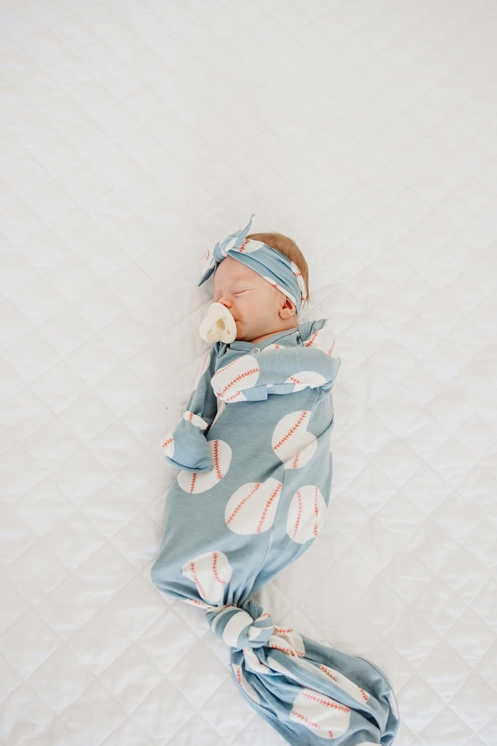 Slugger Newborn Knotted Gown