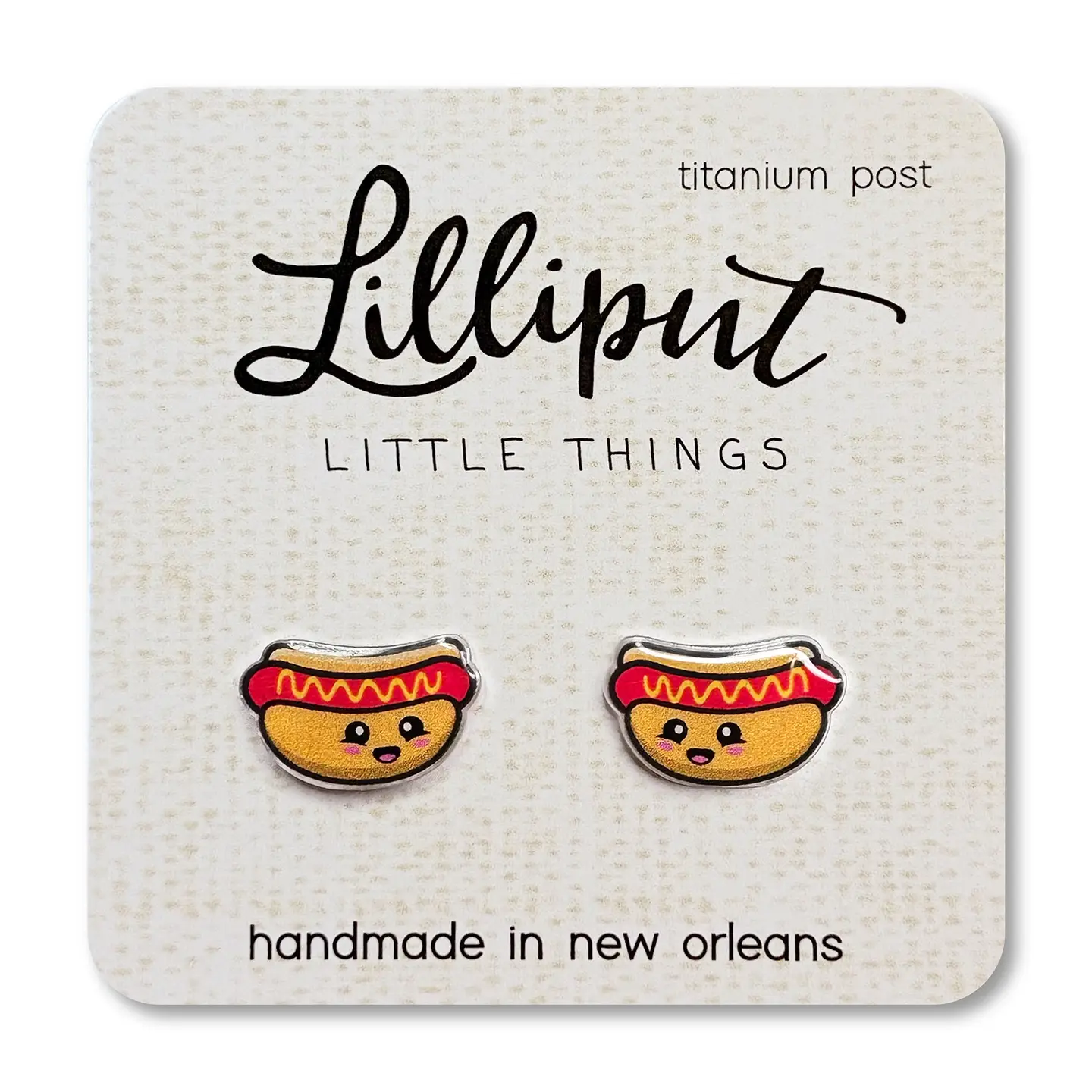 Kawaii Hot Dog Stud Earrings
