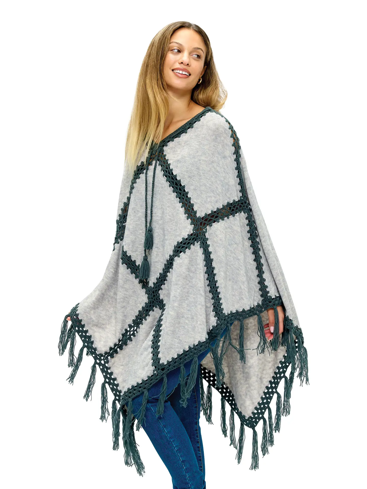Boho Patchwork Poncho