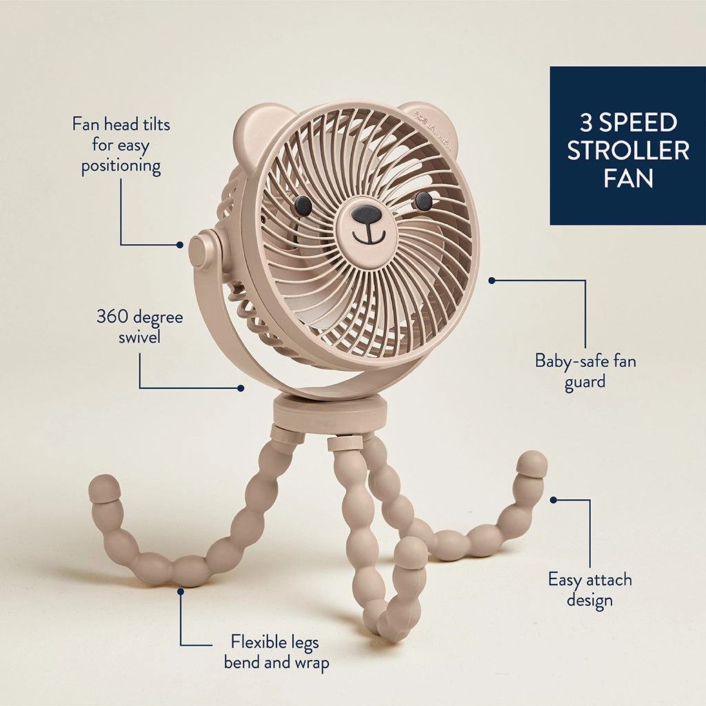 Bear 3-Speed Stroller Fan