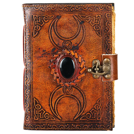 Triple Moon Leather Journal