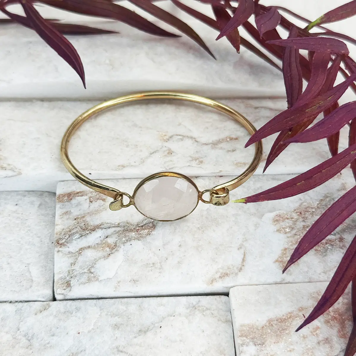 Semi-Precious Bangle Bracelet