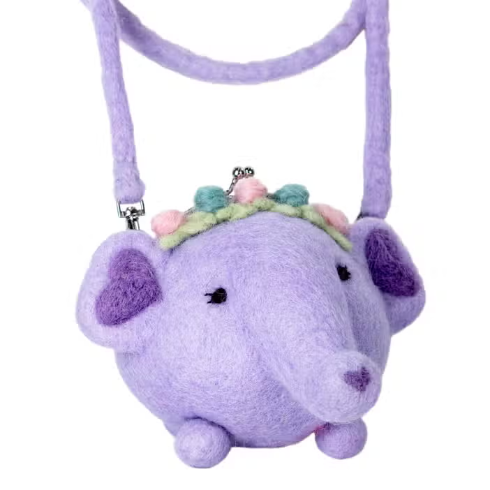 Felted Emma Elephant Purse