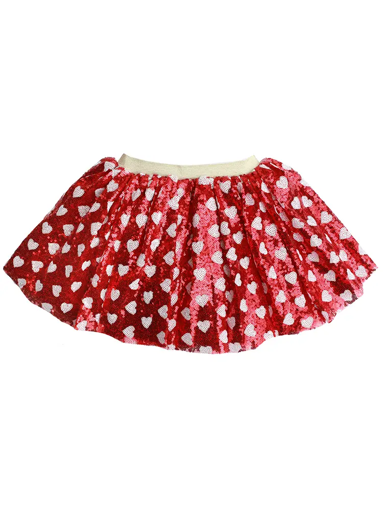Red Sparkle Heart Tutu