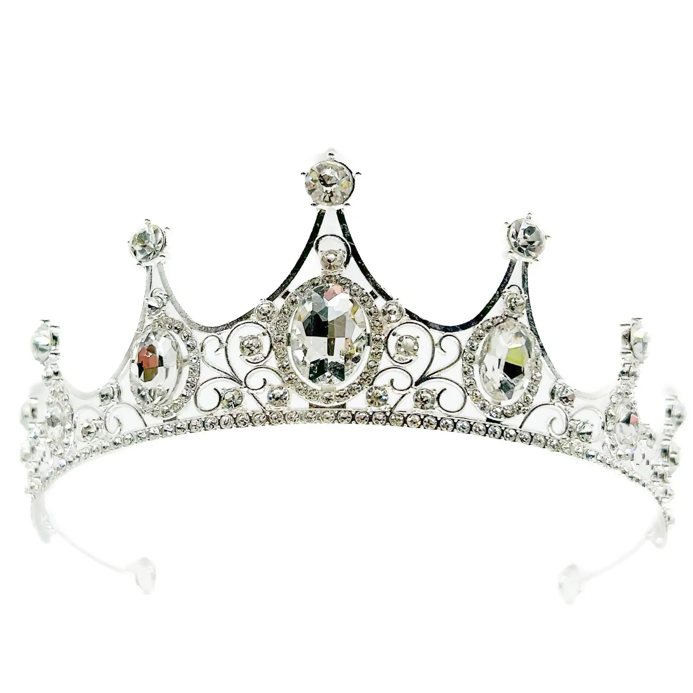 Girls Silver Crystal Tiara