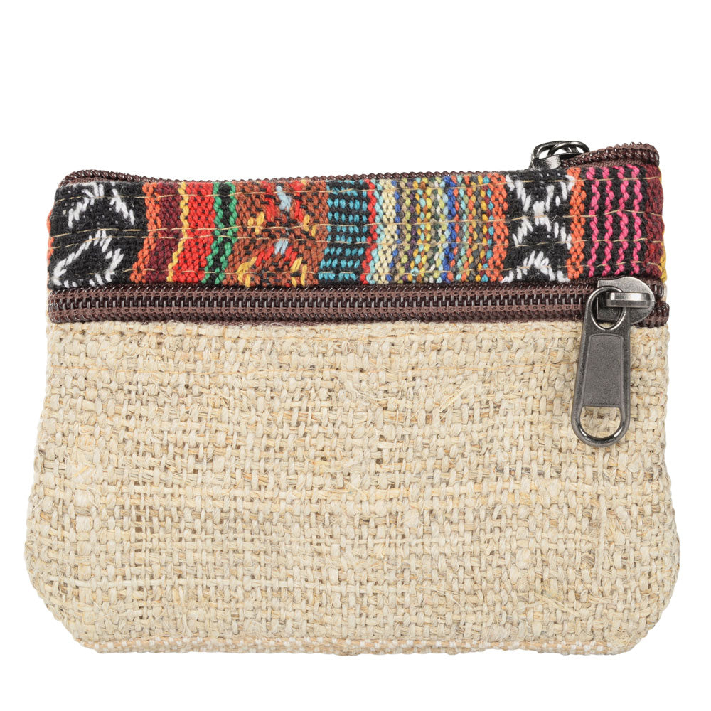 Hemp Coin Purse Small Front Zip