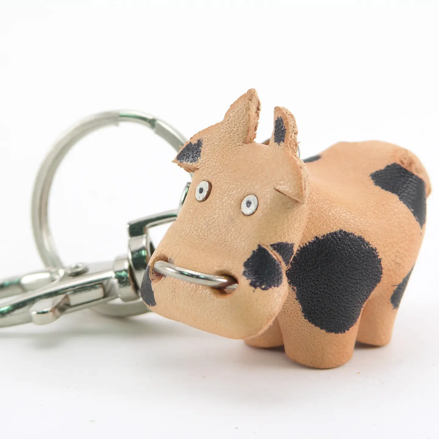 Leather Keychain Cow