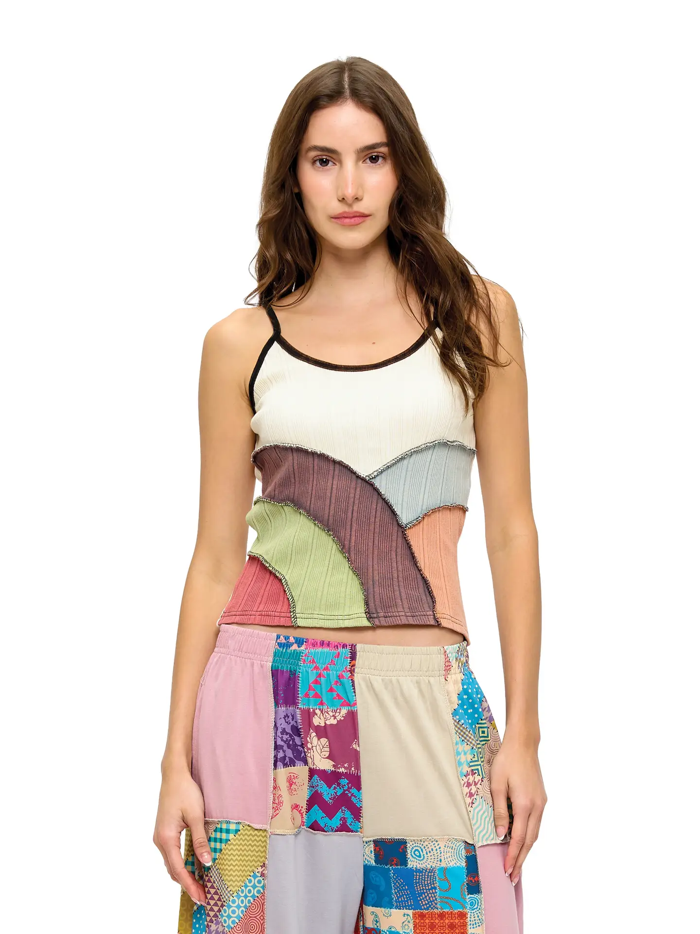 Boho Hippie Patchwork Tank Top