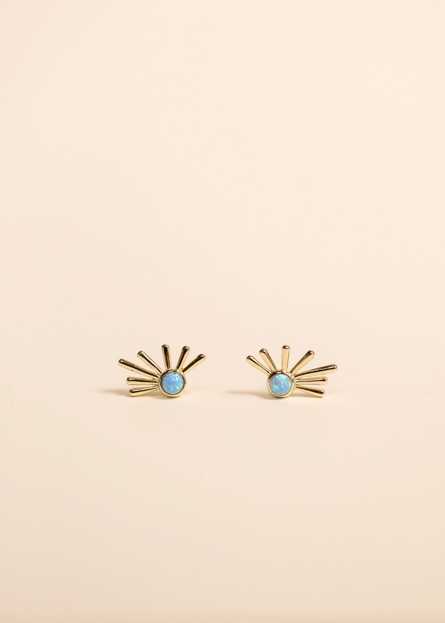 Opal Sun Ray Earrings