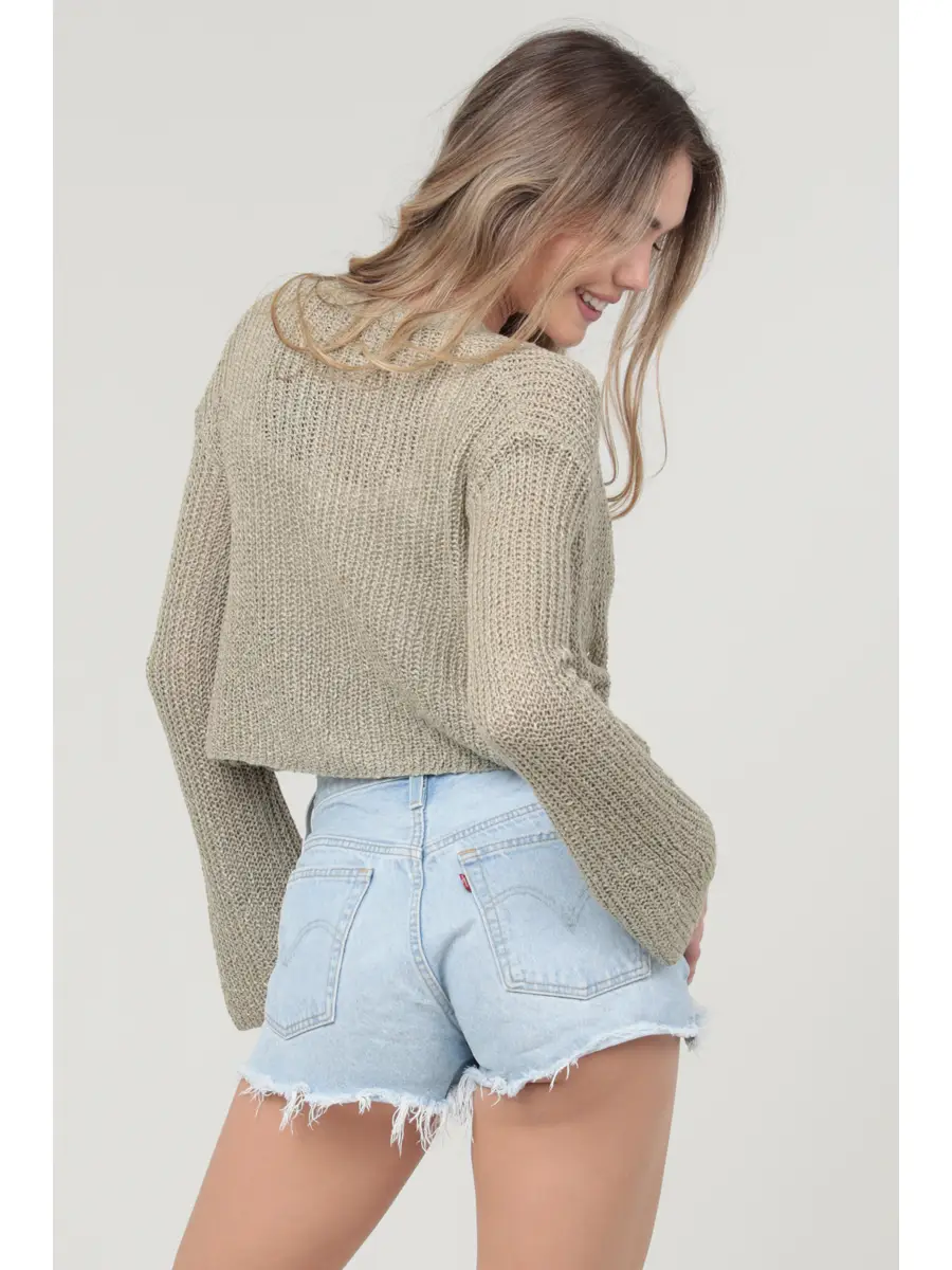 Lightweight Flare Sleeve Cardigan