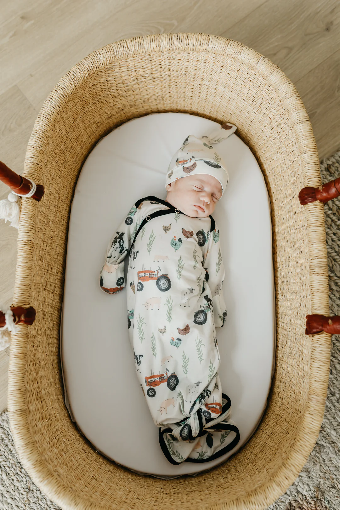 Jo Farm Newborn Knotted Gown