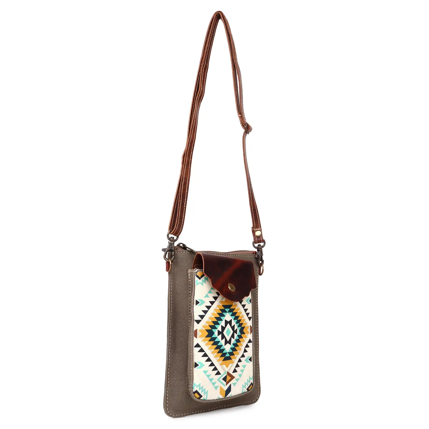 Women's Small Crossbody Bag - Aztec