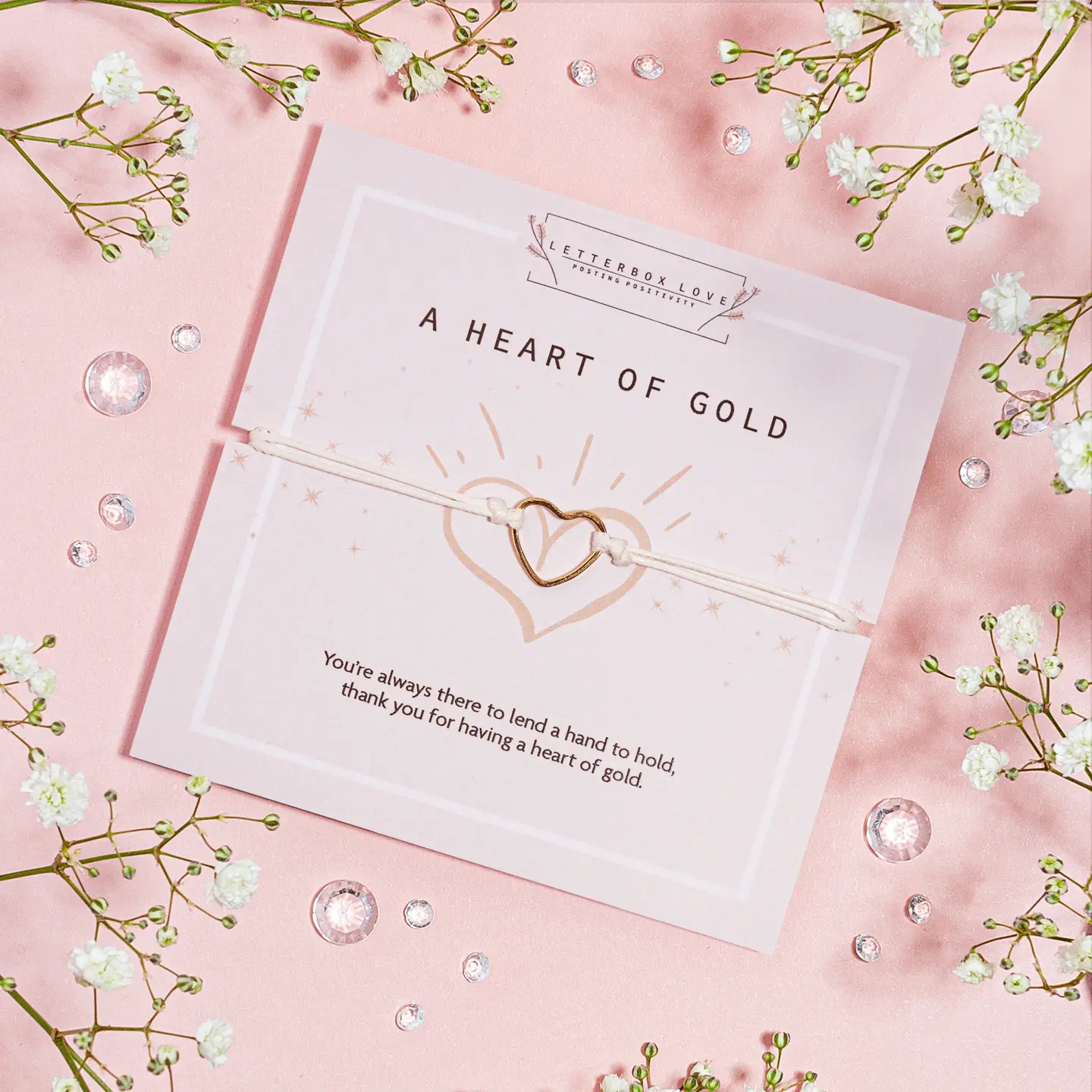 A Heart of Gold Thank You Bracelet