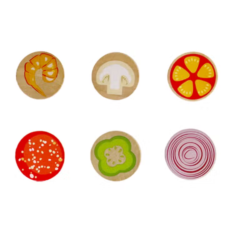 Wood Pizza Play Set
