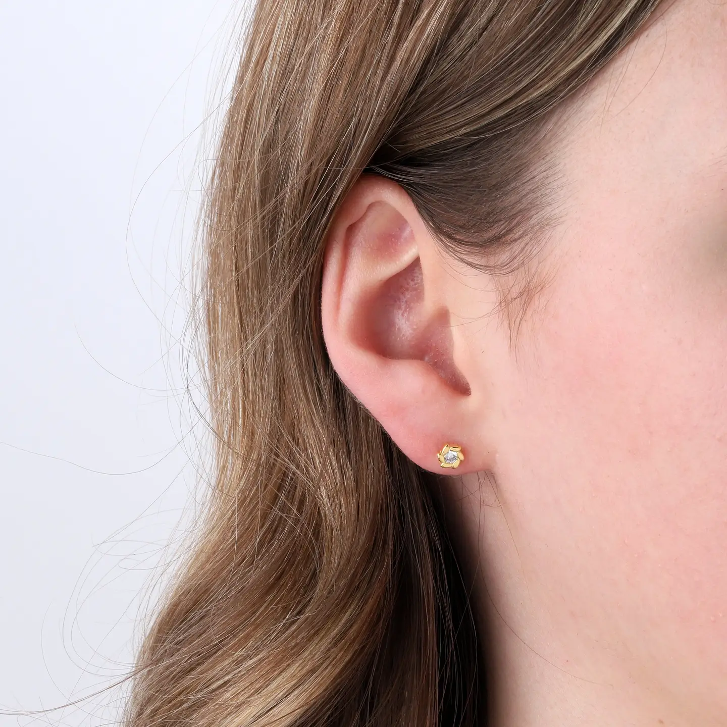 I'd Pick You Swirl Gold Earrings