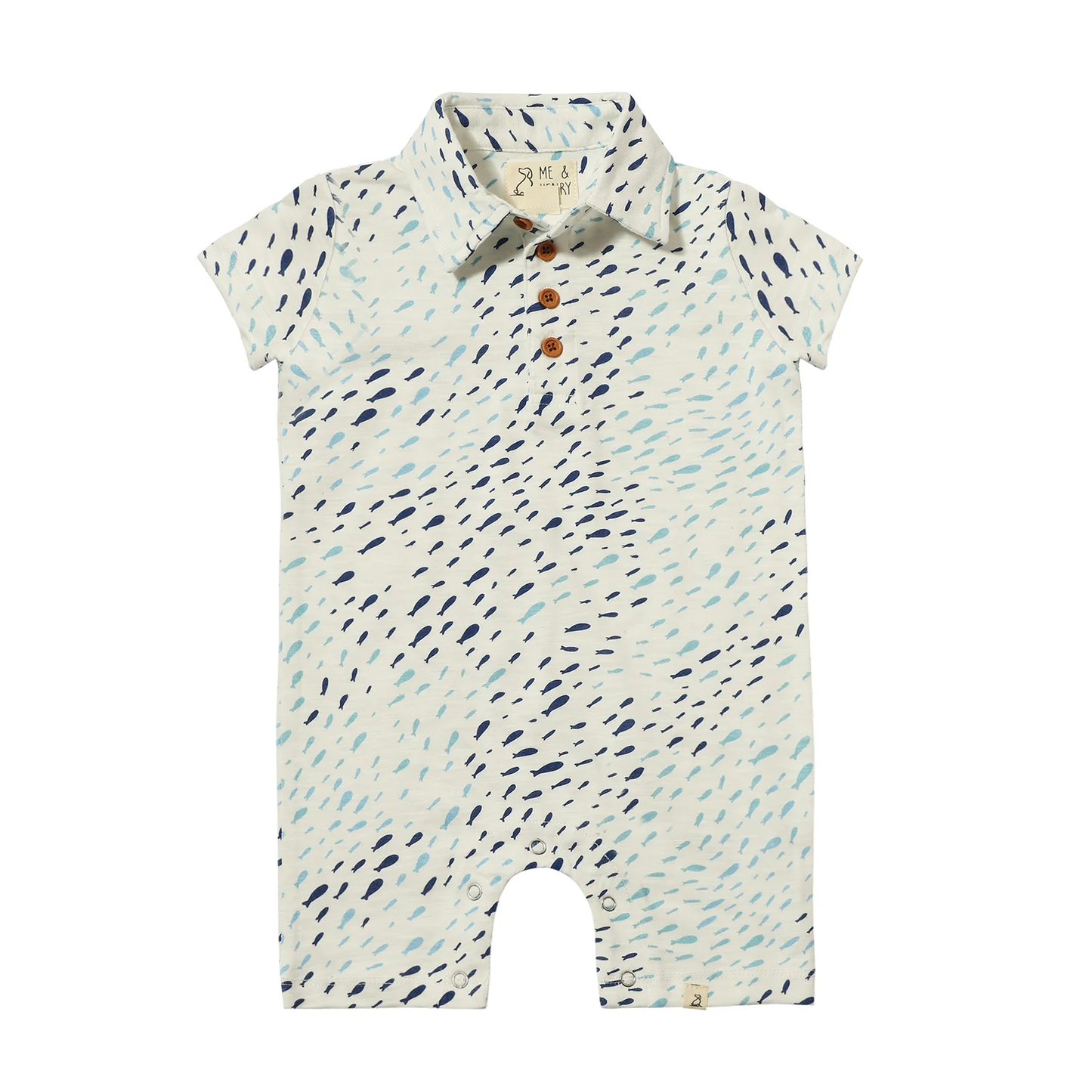 Baby Fish Drift Polo Romper