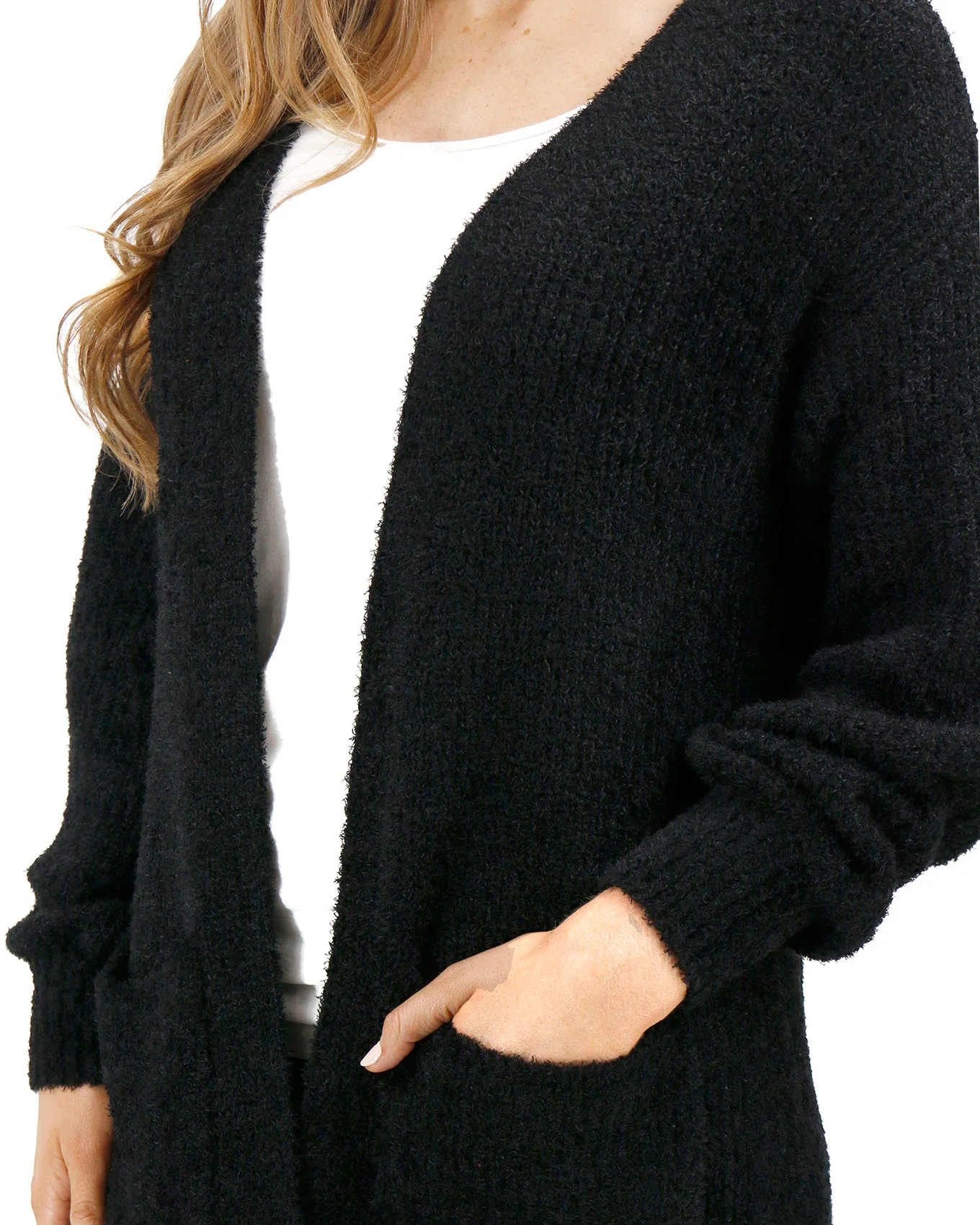 Knit Fuzzy Cardigan