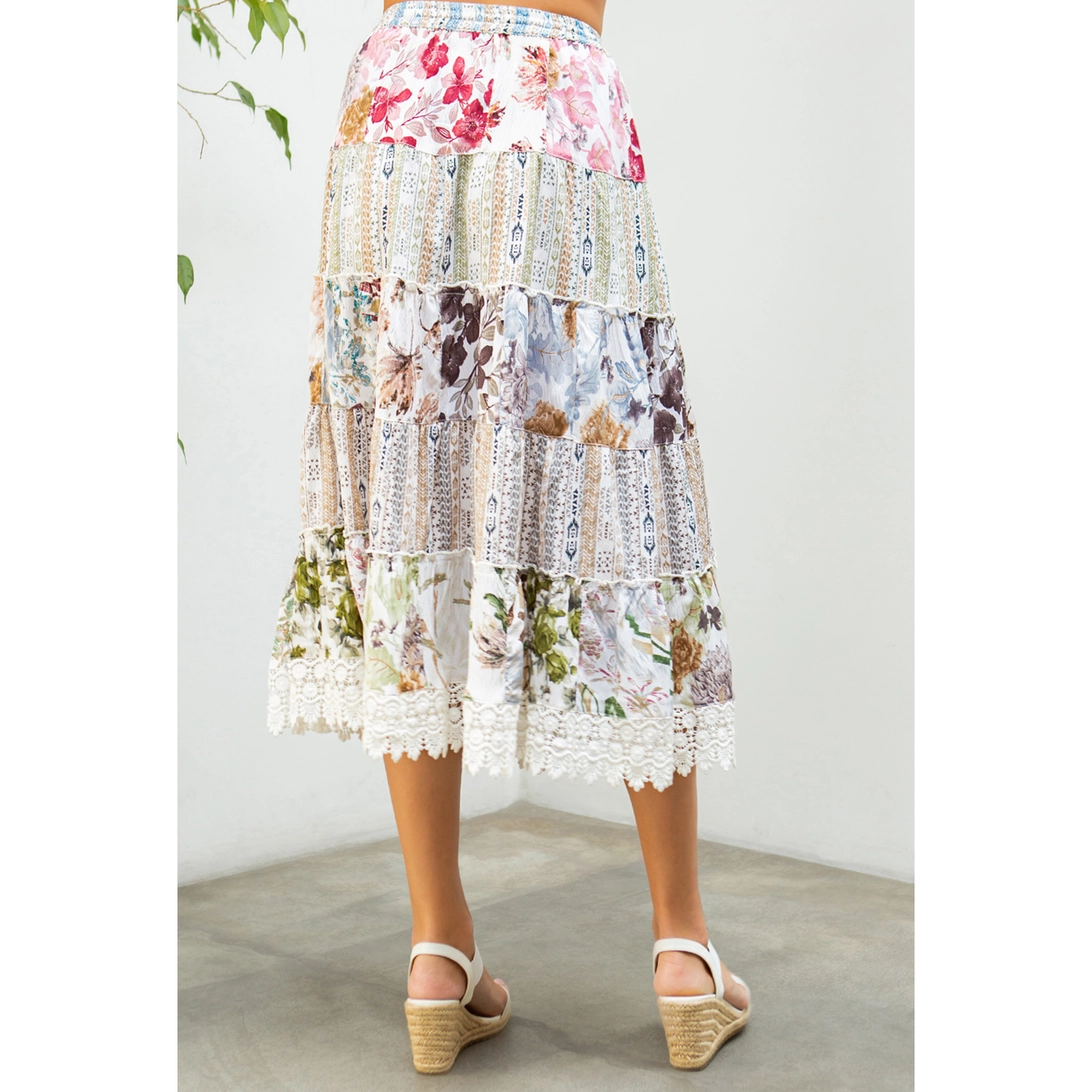 Mid-Length Floral Skirt